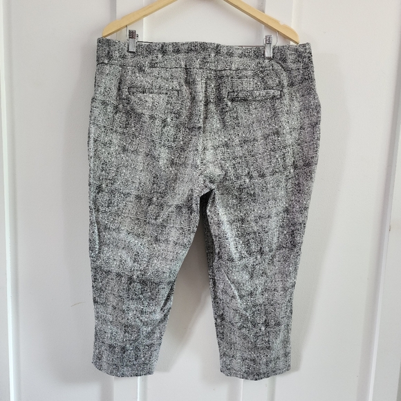 Carolina Belle stretchy black/white pull up cropped pants/capris,size 20W - Picture 2 of 7